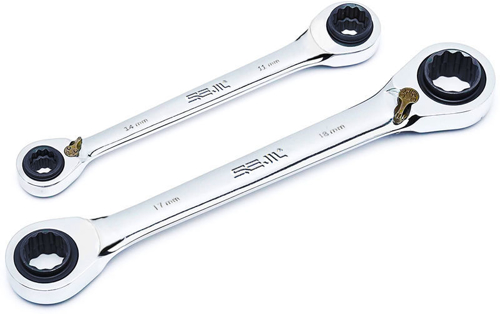 Picture of 9-11-14-15mm QuadRing Reversible Double Ring Ratcheting Wrench